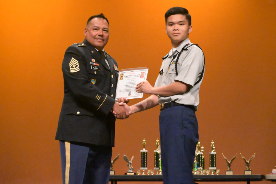 1SG Flores & Me - when I got awarded by 1SG Flores. (April 22, 2026)
